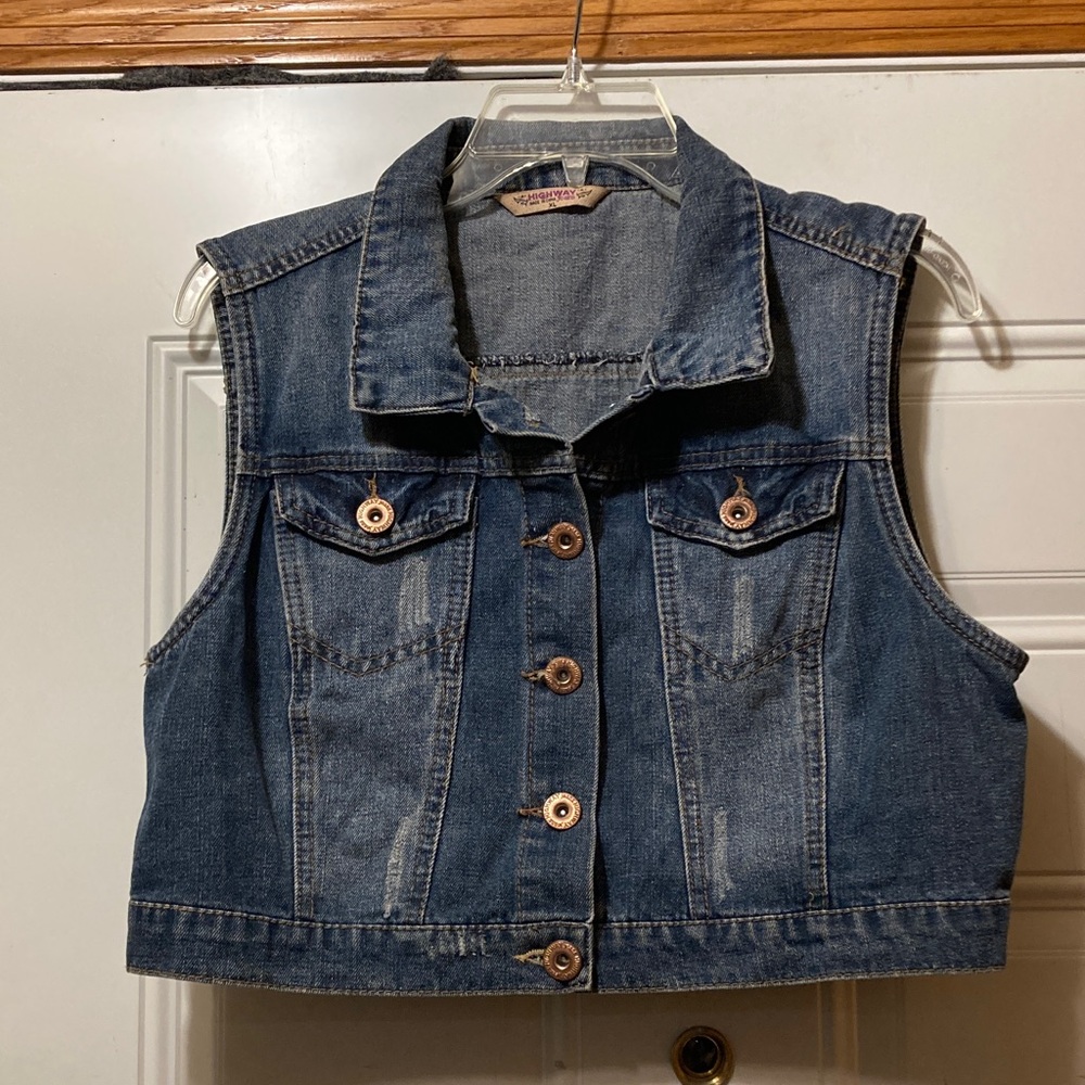 Denim Sleeveless‎ Vest XL